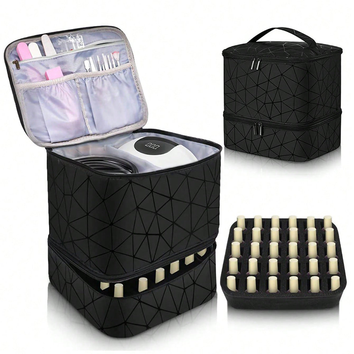 Double Layer Travel Makeup Bag